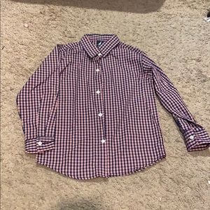 Nautical Red & Navy Plaid Shirt